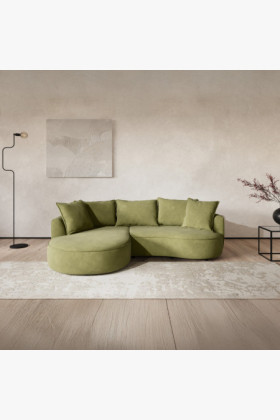 Zaoblená sedacia súprava SANA – ľavý roh